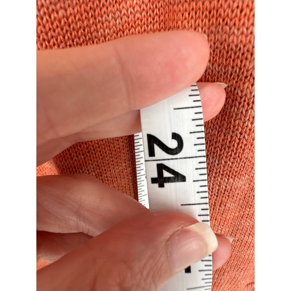 Anthropologie Top Womens XS Orange Rust Desmond Knit Tunic Flowy Oversized Linen - Picture 5 of 7